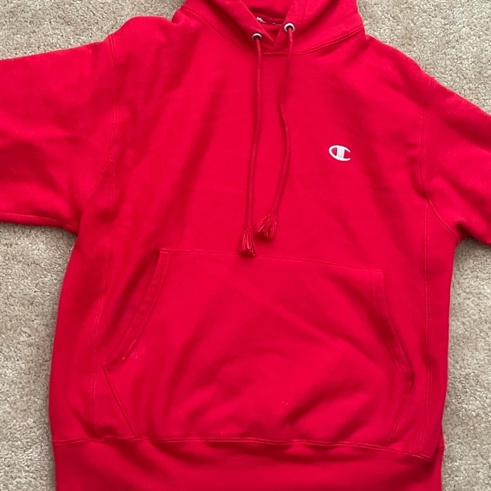 Red Champion hoodie